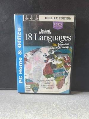 Instant Immersion 18 Languages Deluxe Edition PC Cd-rom Topics,  3 Disc Set V-GD