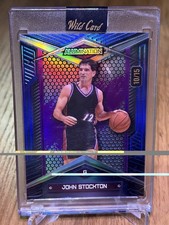 John Stockton Wild Card Illumination BC-JS Purple-Blue Refractor /15 Utah Jazz