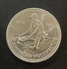 1985 Englehard the American Prospector Silver Round 1 Ounce