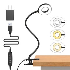 iZELL Desk Lamp, [3 Color Modes & 10 Brightness] LED 15.8'' Black, Black 