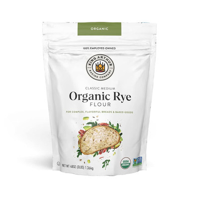 King Arthur Organic Medium Rye Flour 3lb   Non-GMO, Bold Flavor for Baking