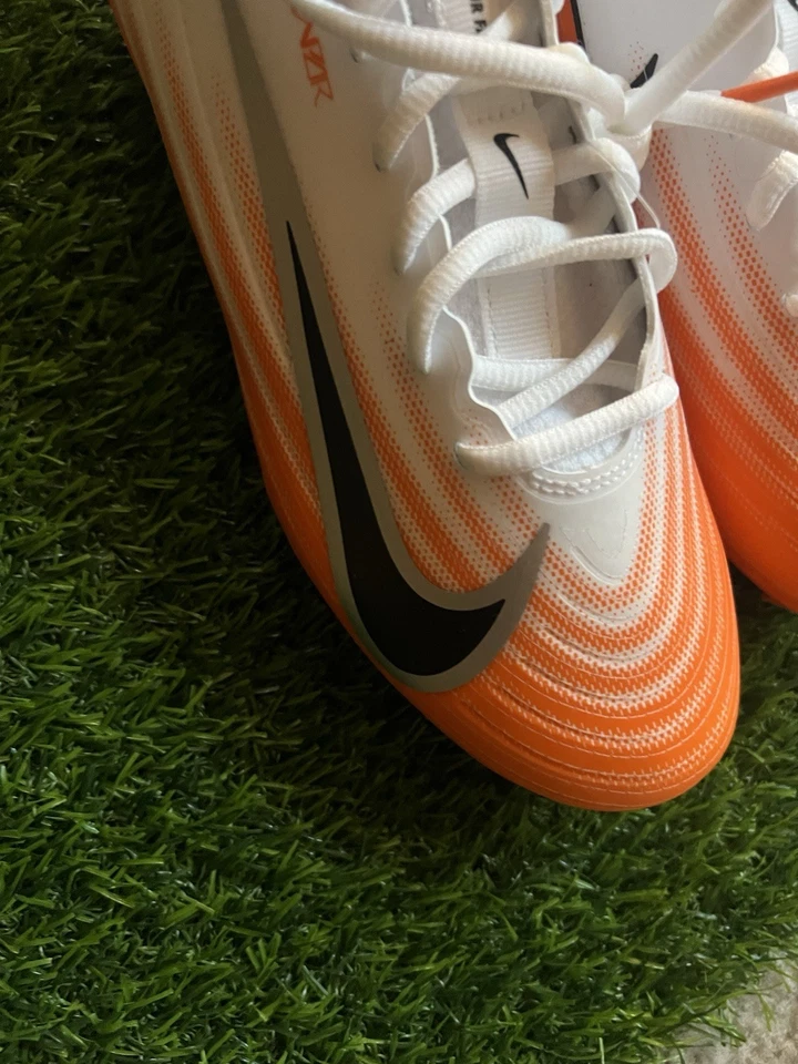 Men’s Size 8.5 Nike Air Zoom Vapor Pro 1 Orange White Football Cleats HM8850-103 - Image 2 of 4