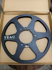 TEAC 10.5" Empty Tape Reels | 1 Pair (2 Pcs), 1/4" For R2R Tape Recorders, Black