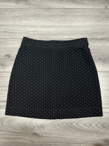 Next Black Polka Dot Stretch Waist Jersey Sort Skirt Womens UK 10 EUR 38 - Picture 2 of 10
