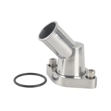 For SBC BBC Chevy 350 396 454 Polished 45° Swivel Water Neck Thermostat Housing