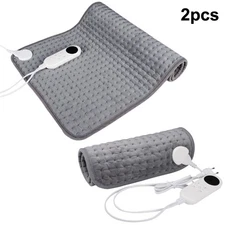 2pcs 6 Levels Heating Electric Heat Pad for Back Neck Shoulder Belly Pain Relief