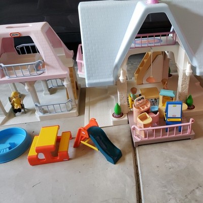 VINTAGE Little Tikes Large Dollhouse AND Grandmas House, plus accesssories VGC