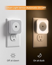 6 Pack LED Night Lights Plug into Wall Bright Nightlight Auto-On/Off and...
