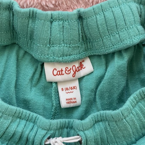 Girls Aqua Blue Size Small 6/6X Cat & Jack Casual Comfy Short Bottoms - Picture 6 of 10