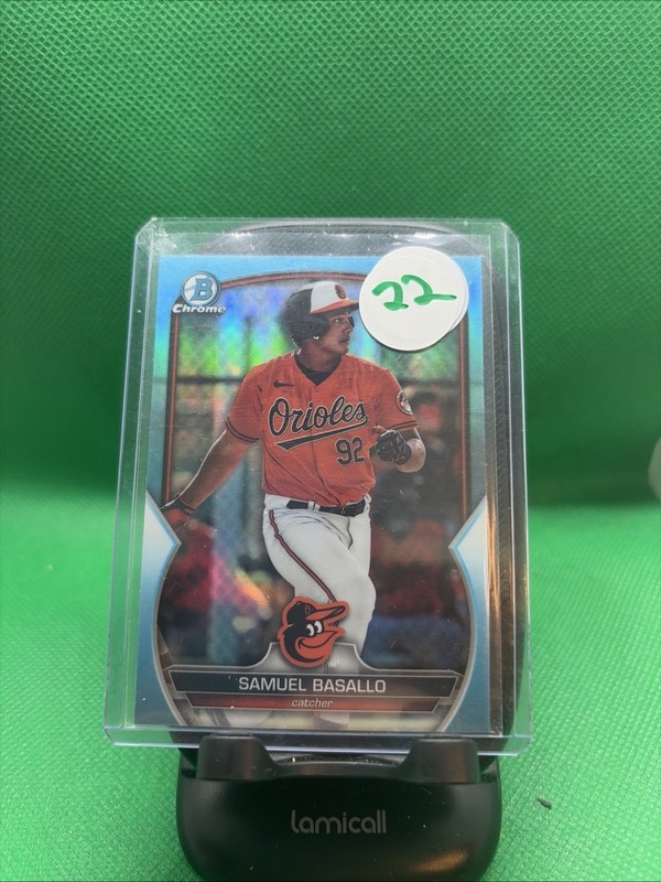 Samuel Basallo 2023 Bowman Chrome Draft Sky Blue Refractor #BDC-179 Orioles
