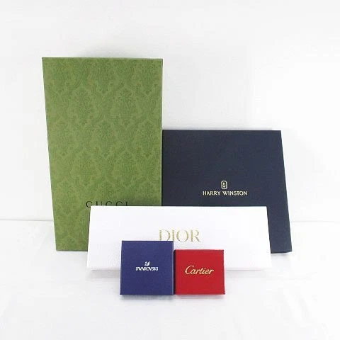 Boîtes vides 5 pièces Gucci, Dior, Cartier, Harry Winston, Swarovski