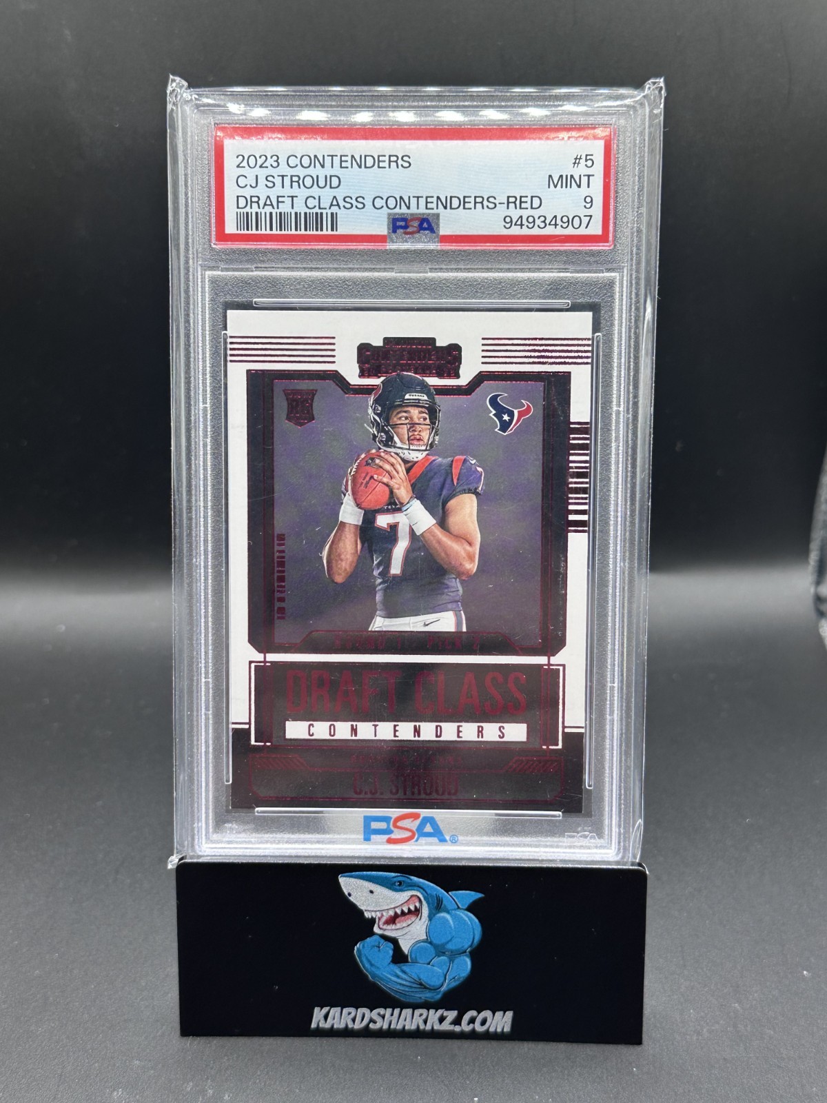 2023 Panini Contenders - Draft Class Contenders C.J. Stroud #5 Red Rookie PSA 9