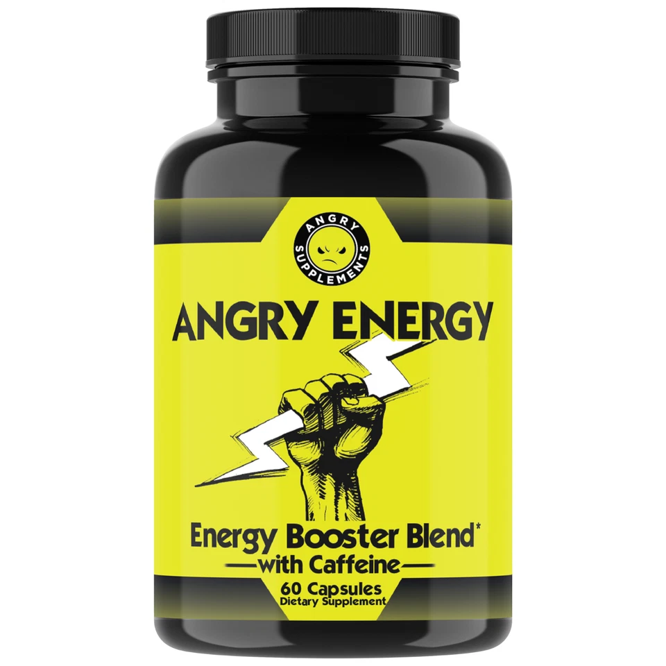 Angry Energy All Natural Energy Booster with Caffeine and Garcinia Cambogia 3PK - Image 2 of 4