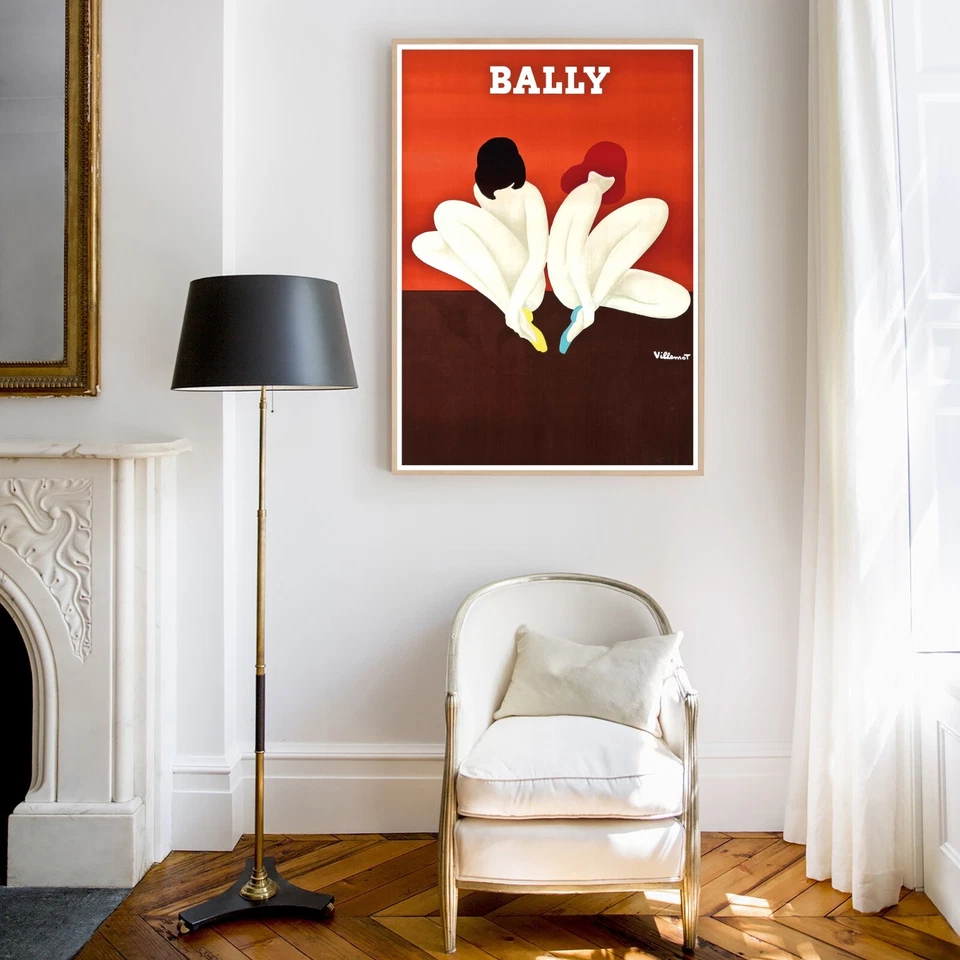 Arte de pared con impresión de póster vintage de Bally Le Lotus de Bernard Villemot Foto 2 de 4