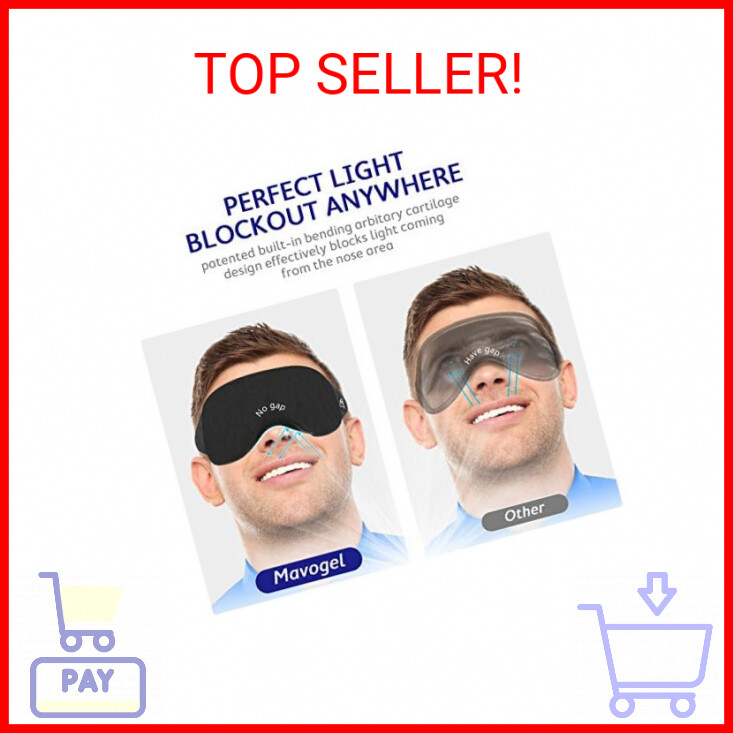 Mavogel Cotton Sleep Eye Mask Updated Design Light Blocking Sleep