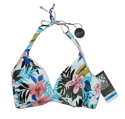 Coco Reef 36E/38E Underwire Tropical Floral Women's Swimwear Bikini Top NWT
