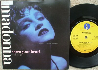 Madonna - Open Your Heart / Lucky Star -  EX- 45 + PS W 8480