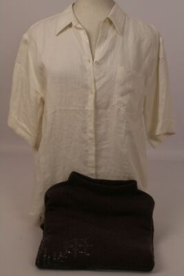 Bogner Pullover Knit Sweater Brown Size 40 Shirt Blouse Beige Size 42 Womens 