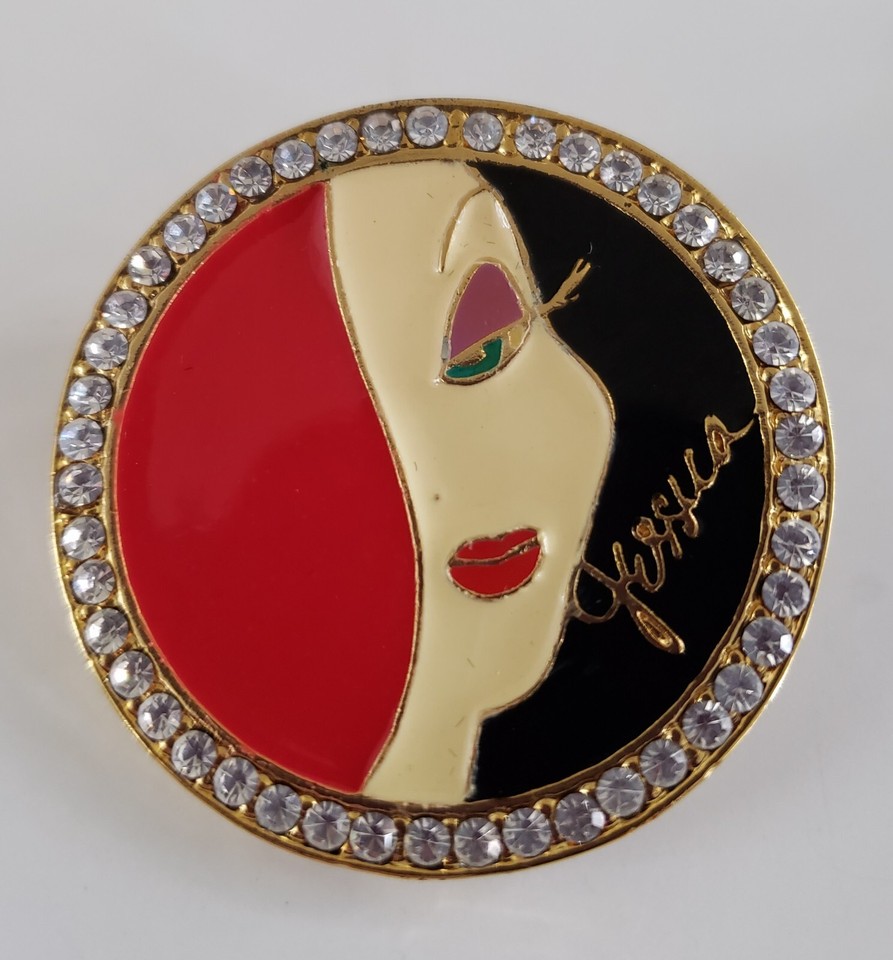 DISNEY WDW PLEASURE ISLAND JESSICA RABBIT JEWELED PIN/PENDANT/BROOCH ...