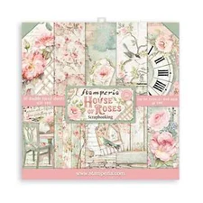 STAMPERIA INTERNATIONAL KFT PAPER PAD 8X8 10PK HOUSE ROSE 20.3 x 20.3