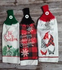 Christmas Kitchen Hand Towels, Crochet Top You Pick Design(s), Handmade, Gifts