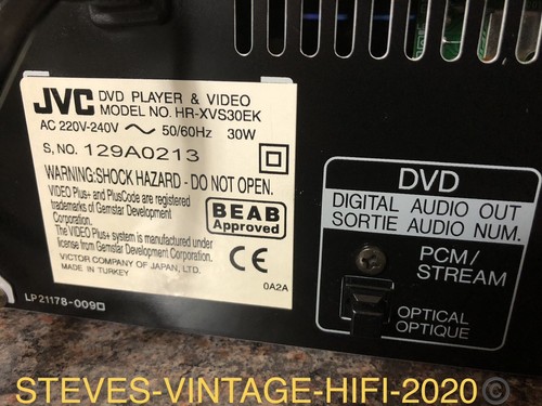 JVC HR-XVS30EK DVD Player & Video Combi Super VHS + Remote NEAR MINT L@@K FREE P - Picture 14 of 16