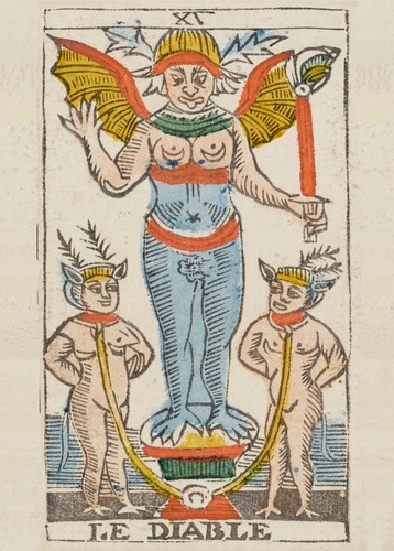 The Devil Tarot Of Marseilles Antique Tarot Card Reproduction Poster Ebay