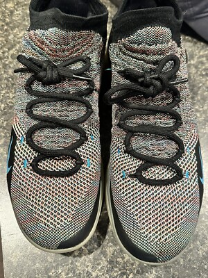 Nike Mens Zoom KD 11 Black Rainbow Knit Kevin Durant Shoes A02604