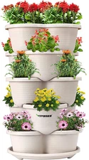 VIVOSUN 5 Tier Vertical Gardening Stackable Planter for Strawberries, Flowers