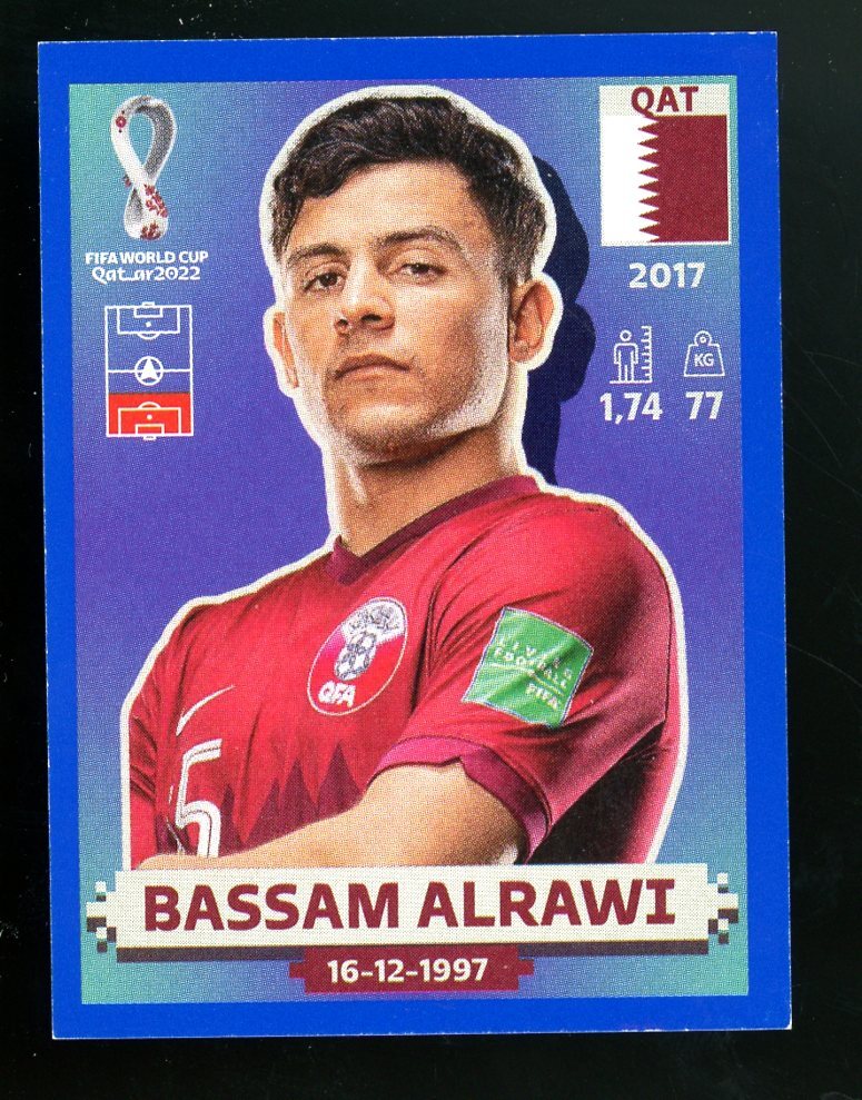 2022 Fifa World Cup Panini Sticker Blue Parallel BASSAM