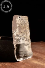 Early Footwear Tin Figural Match Safe