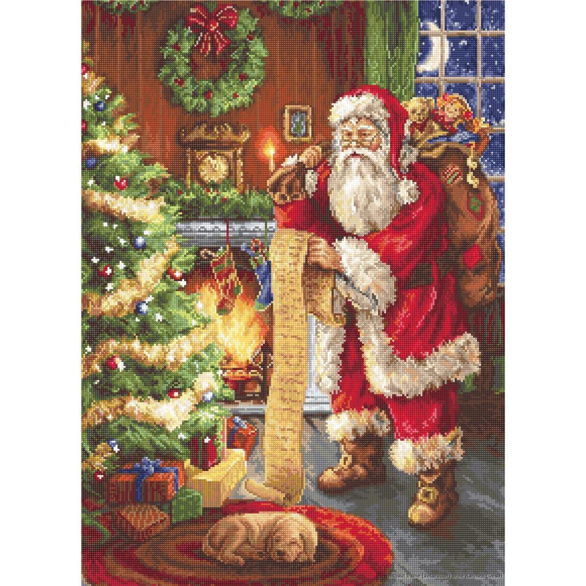 Luca-S counted Cross Stitch kit ""Santa Claus IV"", 30x41cm, DIY