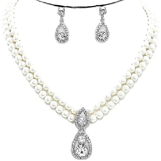 Bijuteria de Acrílico Pérola Folheado a Prata