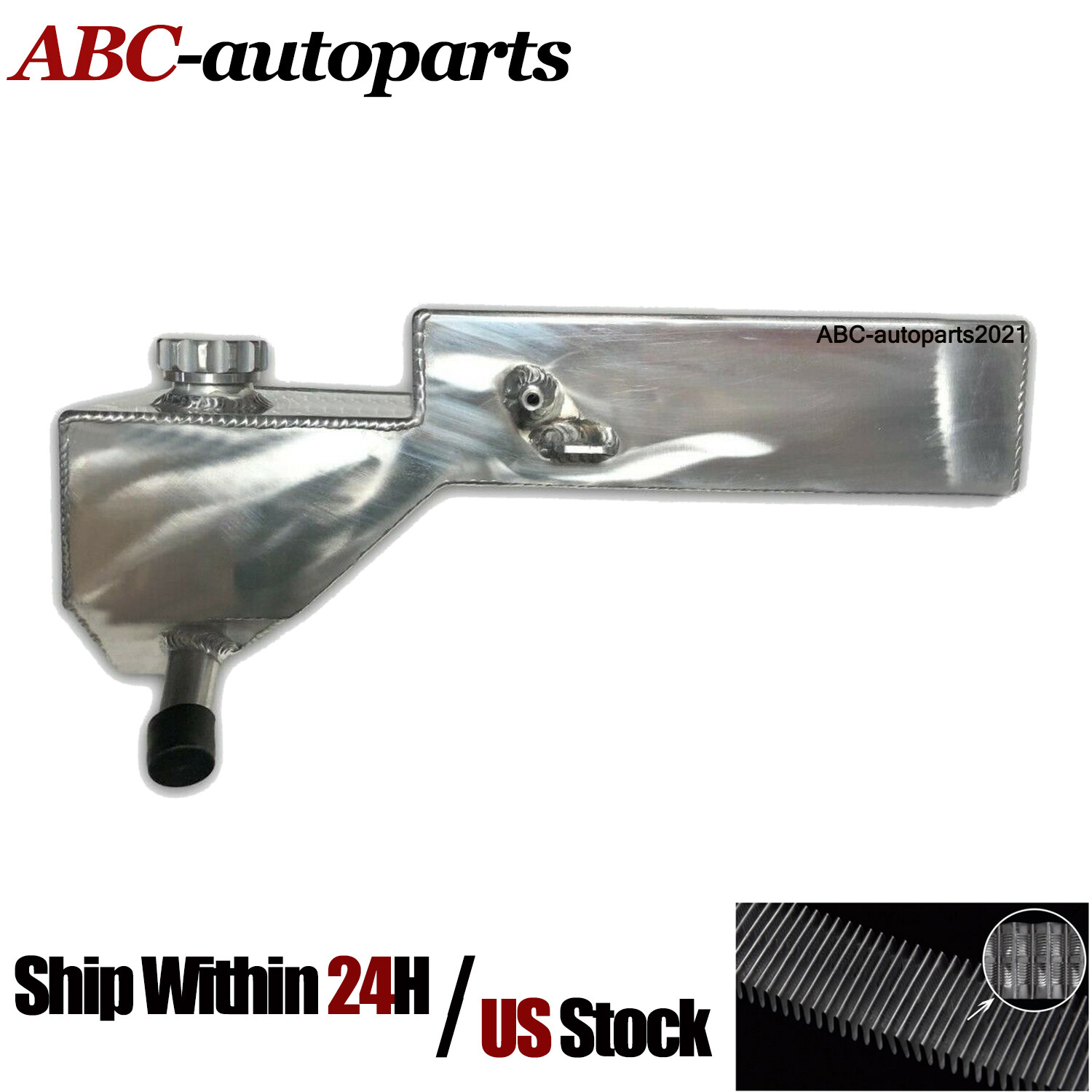 FIT 1996-2004 FORD MUSTANG 4.6L V8 All Aluminum Coolant Overflow Expansion Tank