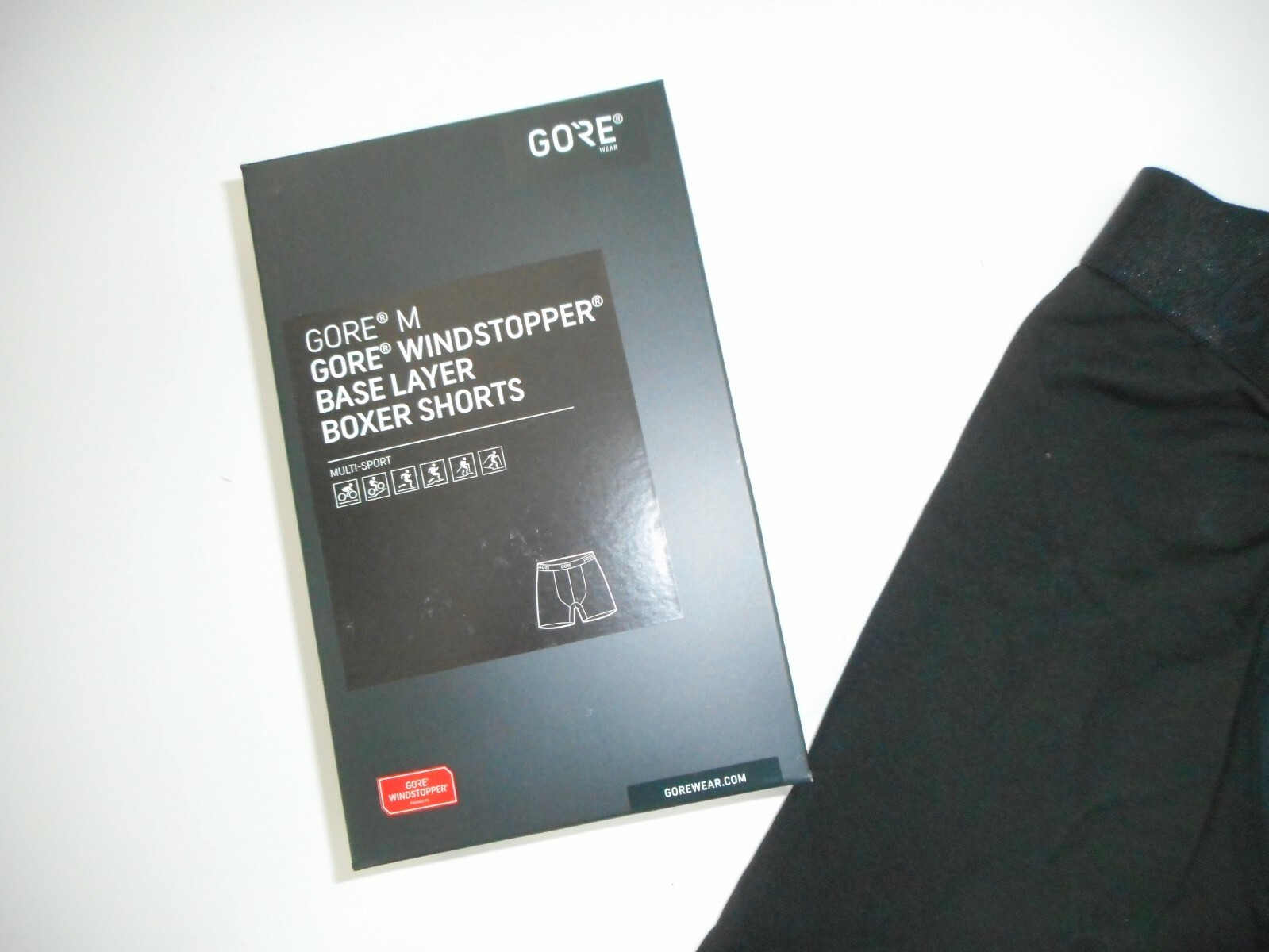 Gore Windstopper Black Base Layer Boxer Shorts Men's Nwt - XL