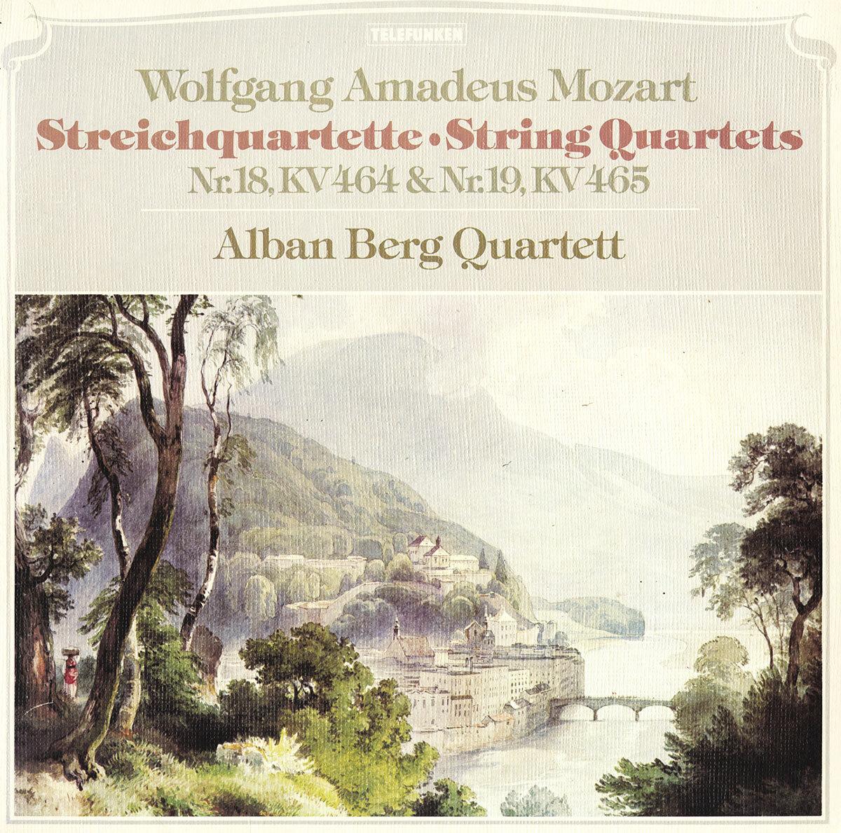MOZART SQs K.464 & 465 ALBAN BERG QUARTET Telefunken 642178 LP NM