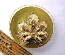 Vintage Sarah Coventry Golden Maple Leaf Pin Brooch Original Package Bubble 6587