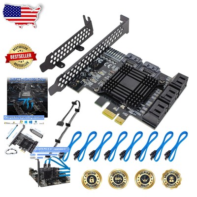 High-Speed 8-Port SATA Controller Adapter Card for Windows, Mac, Linux Users