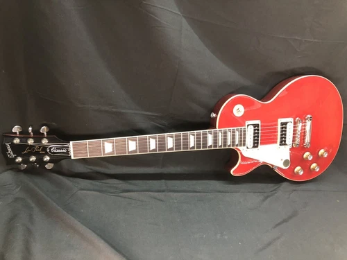 Gibson Les Paul Classic Electric Guitar Transparent Cherry Left Hand (CLN070853)