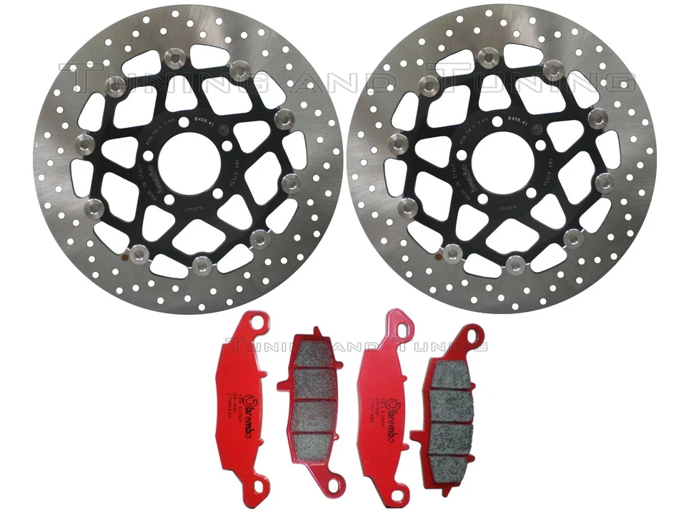 Disques frein avant BREMBO+Plaquettes SA POUR KAWASAKI Z 750 2004 2005 2006 - Photo 1/1