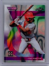 Tre Phelps 2024 Leaf Vivid Baseball 1/1 Pre Production Proof