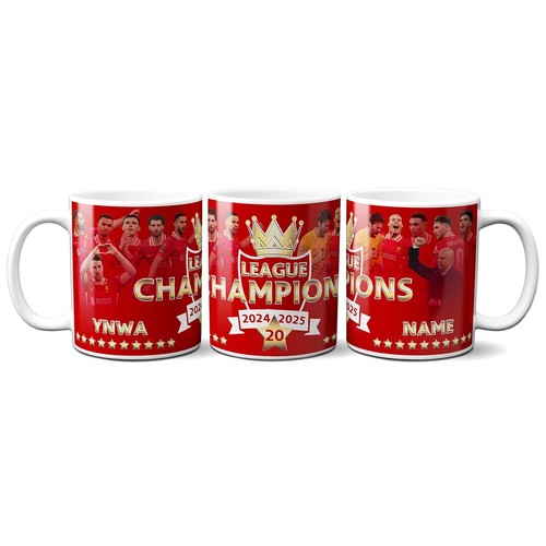 Liverpool League Champions Mug Winners 2025 20th Personalised Football LIVCHA3 - Picture 2 of 7