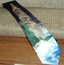 LIGHTHOUSE TIE Steven Harris Hand Made 100 % Polyester 