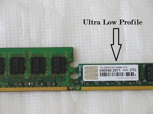 1GB DDR2-667 Desktop ULP Ultra Low Profile Memory Module Stick 240 Pin PC2-5300 - Picture 2 of 2