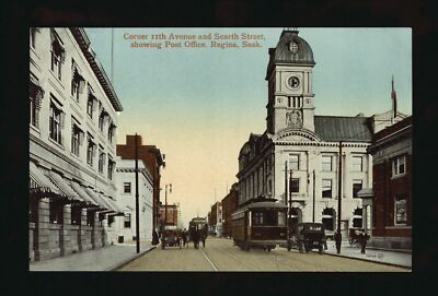 Corner 11th Avenue and Scarth Street showing Post Office Regina Sa- Old Photo