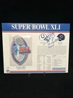 Super Bowl XLI Indianapolis Colts SIGNED 9x12 Patch Photo Peyton Manning MVP JSA