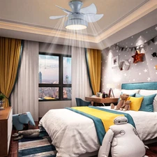 Modern Ceiling Mounted Ceiling Fan Light Remote Control 6-speed Fan Light Lamp