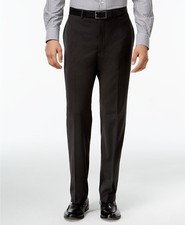 169 Calvin Klein Men'S Gray Extreme Slim Fit Flat Front Dress Pants 33 W 32 L