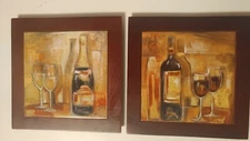Decorative Kitchen Table Hot Plate Pad Chef Wine Designs Lot of 2