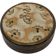 Vtg Coty Compact Powder Paris NY Metal Original Refill Paper Insert Mirror